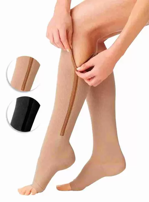 Medias De Compresión Con Cremallera Zippersock