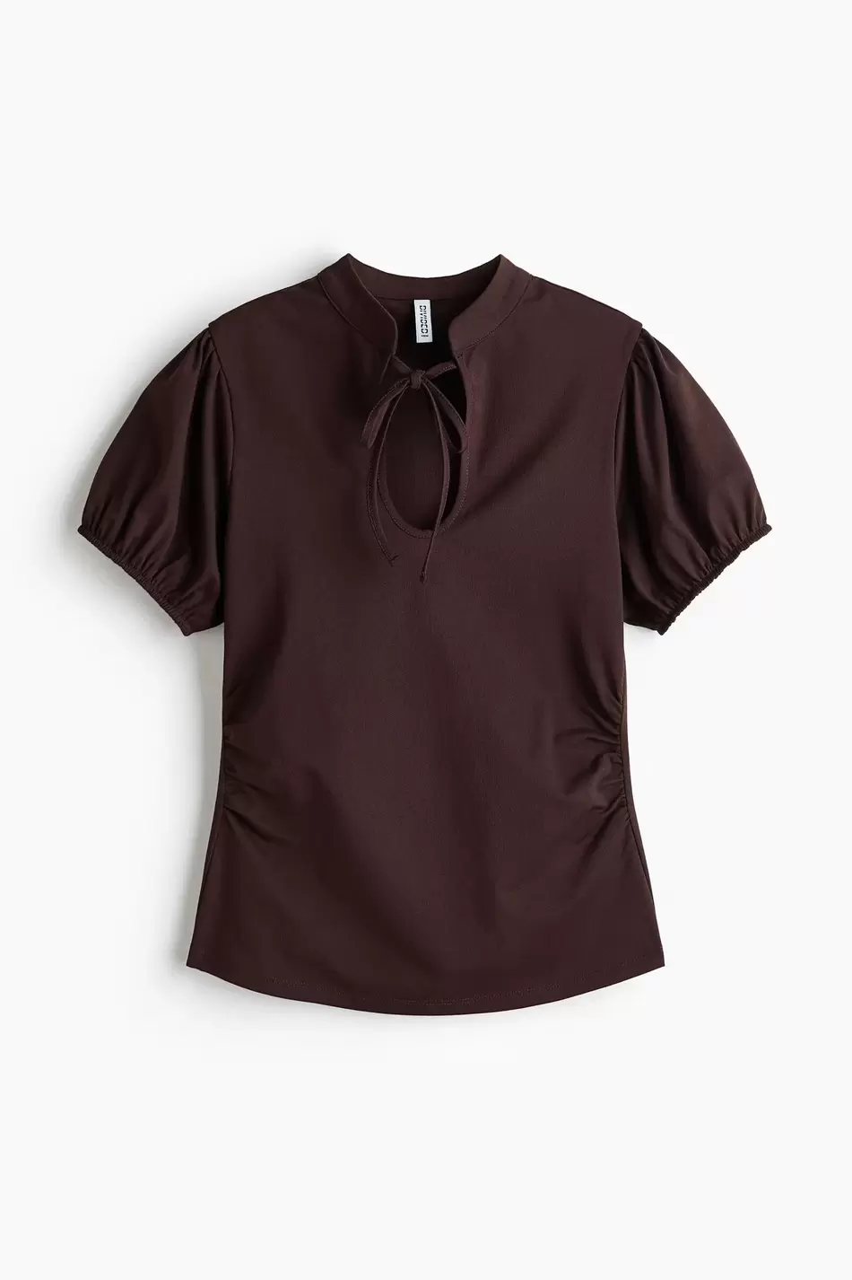 Blusa con abertura y mangas globo