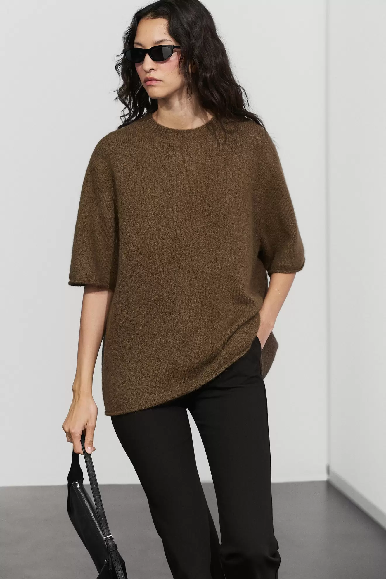 Jersey punto manga corta oversize