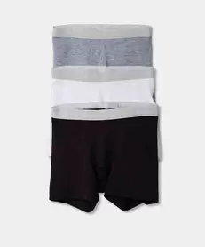 Paquete De Bóxer X 3 Para Niño En Algodón Color Negro Blanco Y Gris