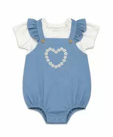 Conjunto Mameluco y Camiseta Para Recién Nacida