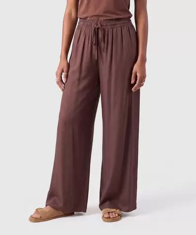 Pantalón Fluido Con Cordón Ajustable Para Mujer