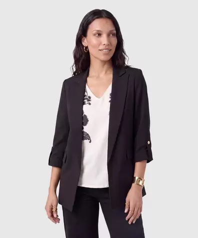 Blazer Con Tapas En Bolsillos Para Mujer