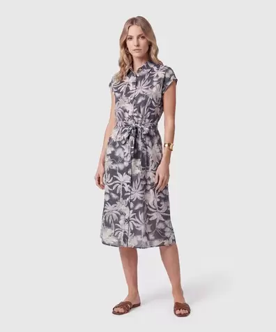 Vestido Camisero Midi Para Mujer