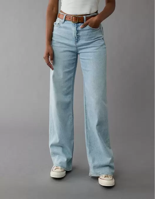 Jean Baggy Wide Leg de tiro alto Ae