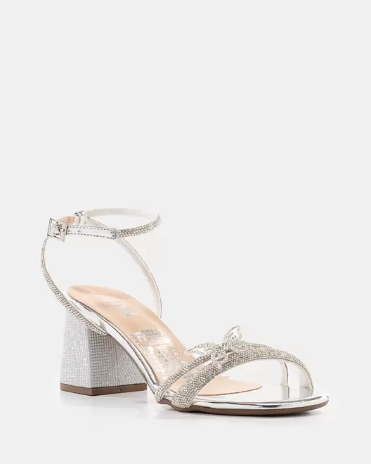 Sandalias de tacón Aurora - PLATEADO