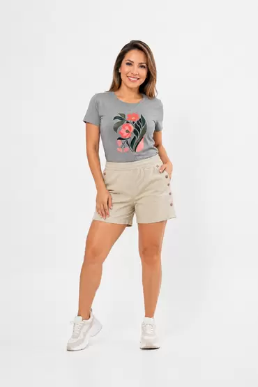 Camiseta estampada silueta ajustada