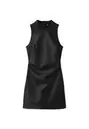 Vestido corto halter efecto piel