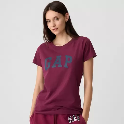 Camiseta Para Mujer Con Logo Manga corta De Algodón Gap