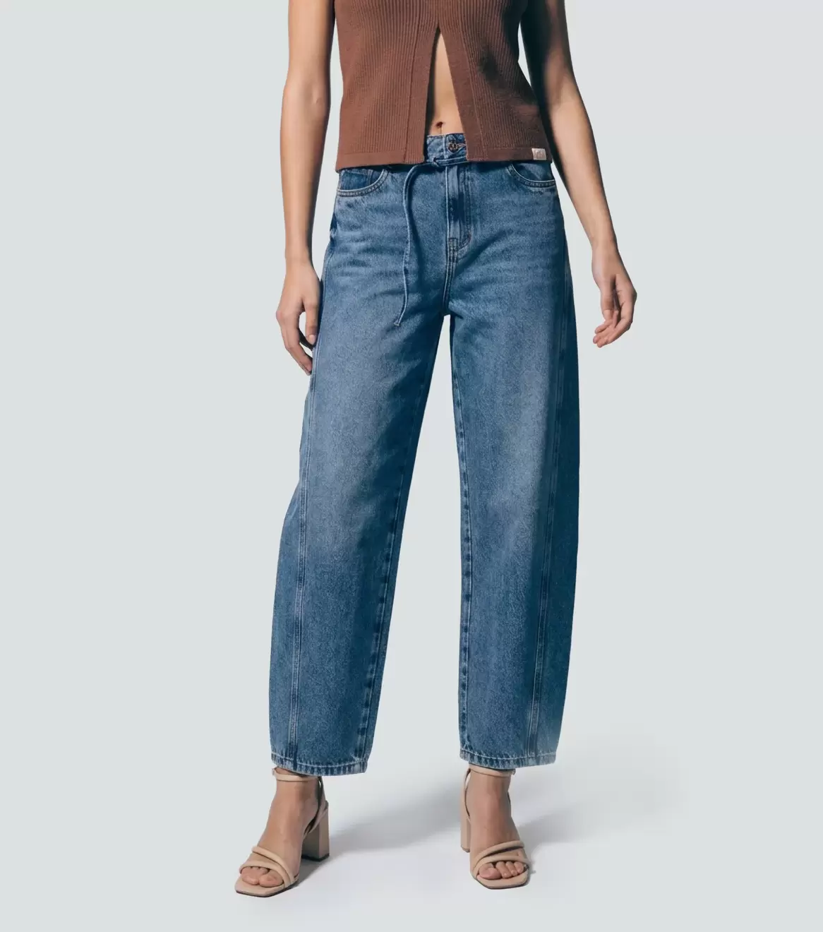 Praga Jean Para Mujer Barrel Con Proceso Tatiana Derek