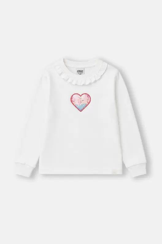 Camiseta manga larga con bolero para niña