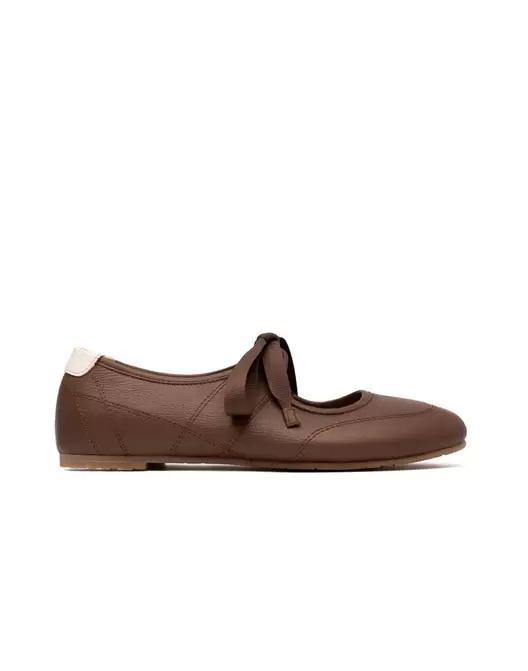Baleta Plana en Cuero color Bronce para Mujer - Marca JOSH Ref. LCT1865