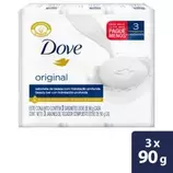 Jabón Dove Original Blanco en Barra x 3 Unidades de 90 g