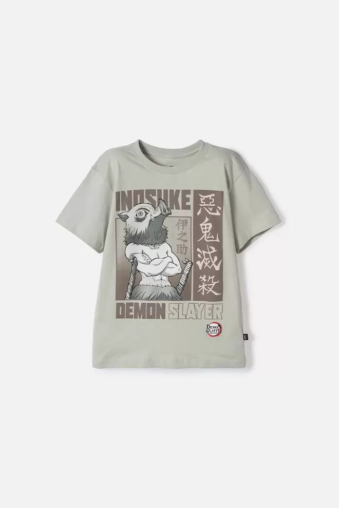 CAMISETA DE DEMON SLAYER MANGA CORTA VERDE PARA NIÑO