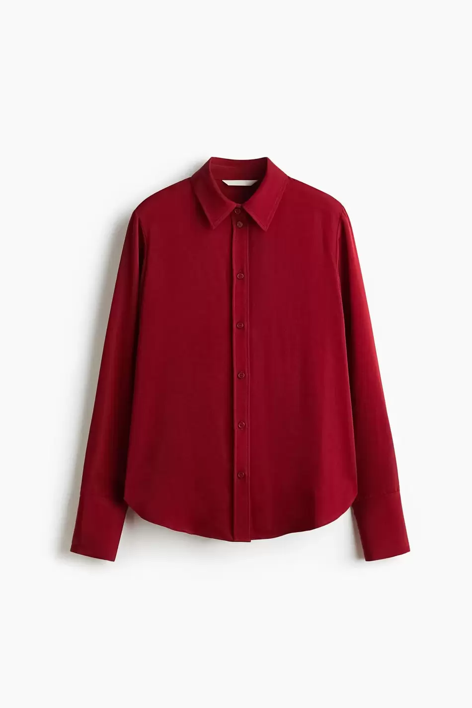 Camisa de manga larga en satín