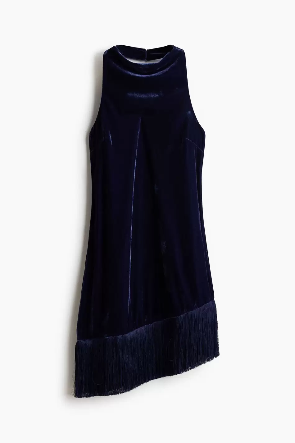 Vestido de terciopelo con flecos