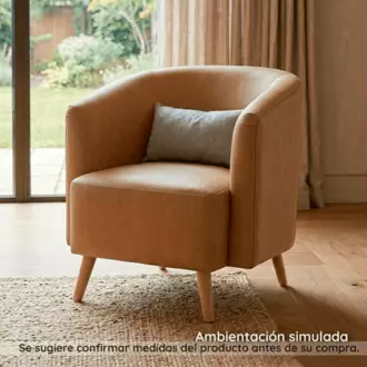 Silla Decorativa Hayri Pata Natural/tela