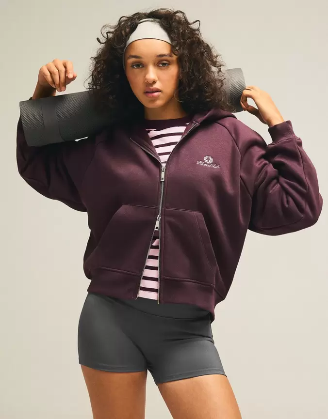 Chaqueta capucha cremallera felpa