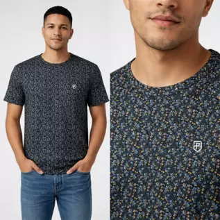 Camiseta Barranquilla Flores (azul)