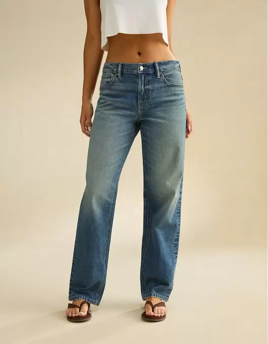 Jean Baggy Straight con Tiro Bajo Ae