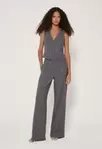 Pantalón palazzo con pretina asimétrica