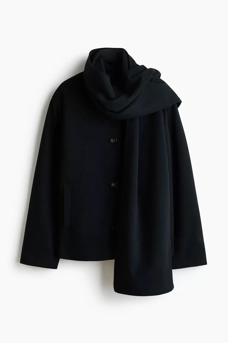 Chaqueta con detalle de bufanda
