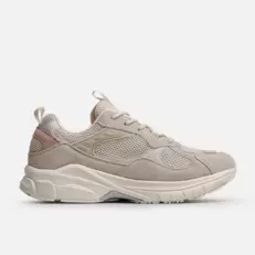 Tenis sprint de cuero para mujer- Beige