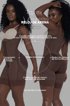 Faja cuatro broches reloj de arena