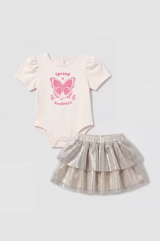 Conjunto de mariposa de 3 piezas para niña