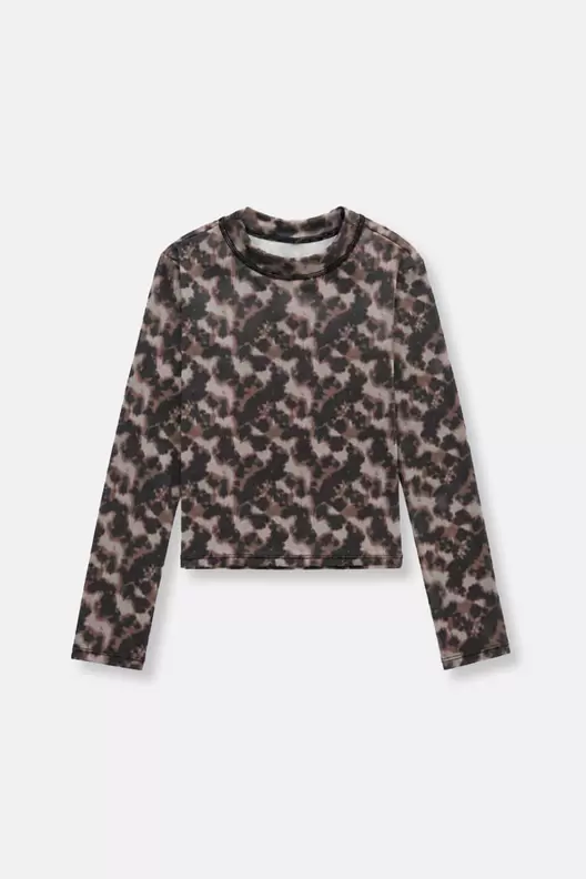 Camiseta crop manga larga para niña