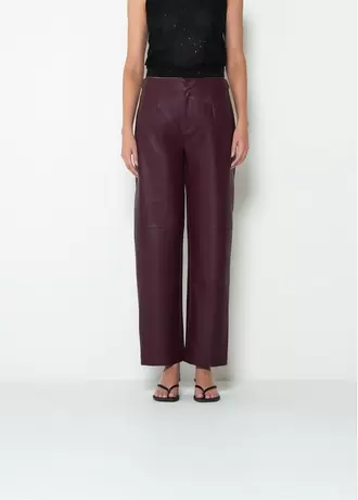 Pantalón wide leg tiro medio