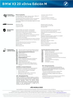 Catálogo BMW en Barranquilla | BMW X3 20 xDrive Edición M | 2025-10-06T00:00:00.000Z - 2025-12-31T00:00:00.000Z