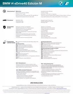 Catálogo BMW en Barranquilla | BMW i4 eDrive40 Edicion M | 2025-10-06T00:00:00.000Z - 2025-12-31T00:00:00.000Z
