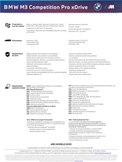 Catálogo BMW en Barranquilla | M3 Competition Pro xDrive | 2025-10-06T00:00:00.000Z - 2025-12-31T00:00:00.000Z