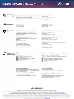 Catálogo BMW en Barranquilla | M240i xDrive Coupe | 2025-10-06T00:00:00.000Z - 2025-12-31T00:00:00.000Z