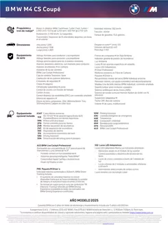 Catálogo BMW en Cúcuta | M4 CS Coupe | 2025-10-06T00:00:00.000Z - 2025-12-31T00:00:00.000Z