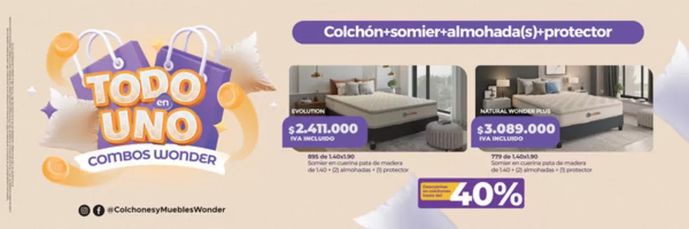 Catálogo Colchones Wonder en Barranquilla | Todo en uno - Combos Wonder | 2025-10-21T00:00:00.000Z - 2025-12-31T00:00:00.000Z