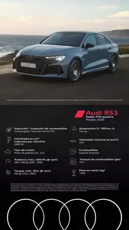 Catálogo Audi | Audi RS3 Sedan TFSI quattro 2026 compressed | 2025-11-07T00:00:00.000Z - 2025-11-21T00:00:00.000Z