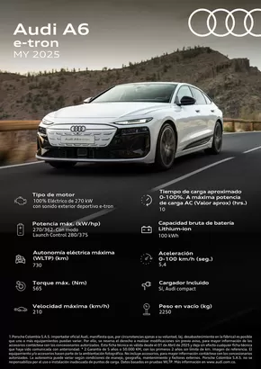 Catálogo Audi en Medellín | Audi A6 e tron | 2025-11-07T00:00:00.000Z - 2025-11-21T00:00:00.000Z