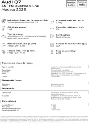 Catálogo Audi en Medellín | Audi Q7 55 TFSI quattro S line 2026 copy1 | 2025-11-07T00:00:00.000Z - 2025-11-21T00:00:00.000Z