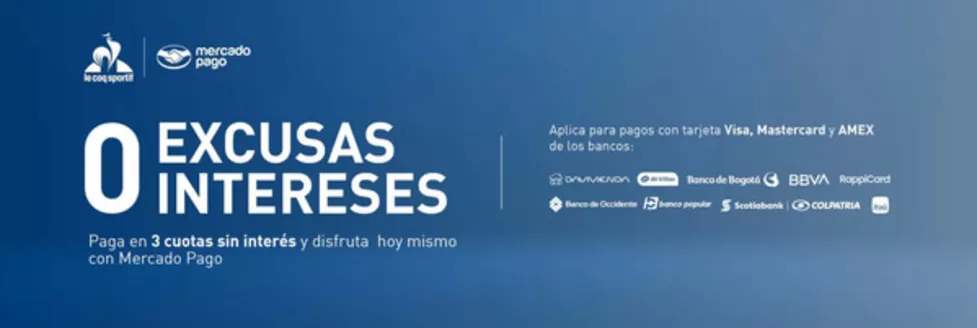 Catálogo Le Coq Sportif en Valledupar | Excusas 0 Intereses paga en 3 Cuotas | 2025-11-07T00:00:00.000Z - 2025-12-31T00:00:00.000Z