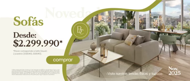 Catálogo Tugó en Villavicencio | Grandes descuentos en productos seleccionados | 2025-10-30T00:00:00.000Z - 2025-12-03T00:00:00.000Z