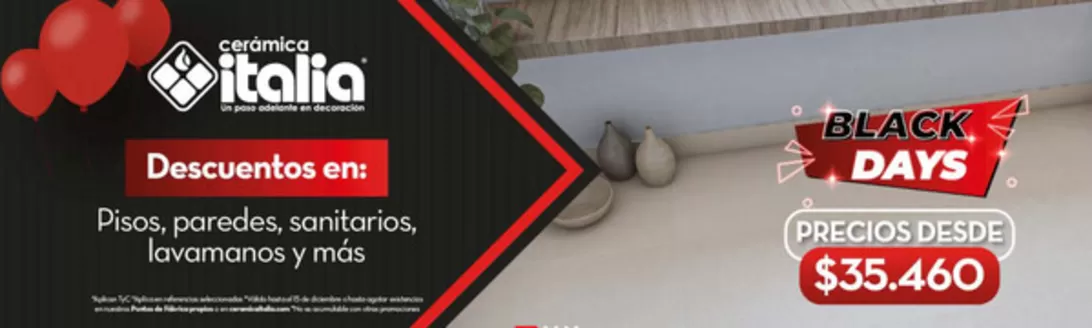 Catálogo Cerámica Italia | Descuentos Black Days | 2025-11-12T00:00:00.000Z - 2025-12-15T00:00:00.000Z