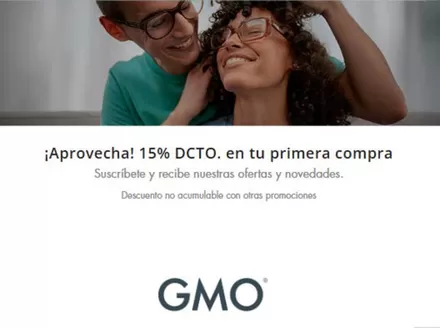 Catálogo Ópticas GMO en Bogotá | Aprovecha 15 Dto en tu primera compra | 2025-11-19T00:00:00.000Z - 2026-01-31T00:00:00.000Z