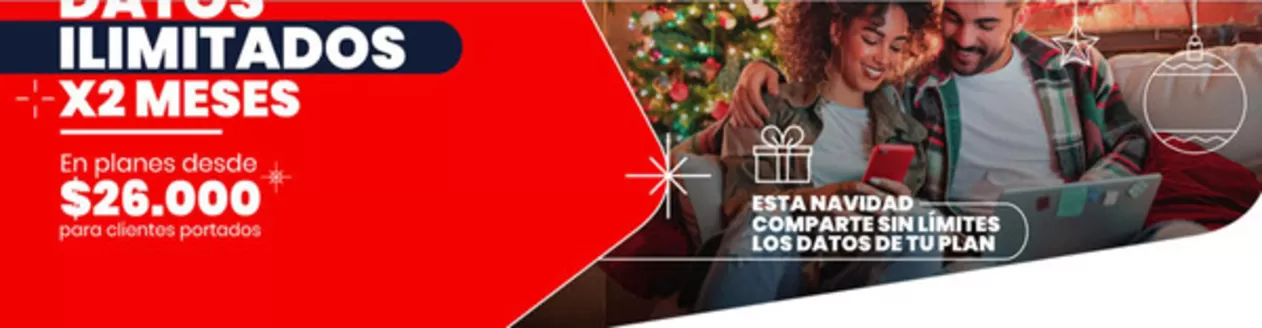 Catálogo Virgin | Dias Ilimitados X2 meses desde: $26.000 | 2025-12-03T00:00:00.000Z - 2025-12-07T00:00:00.000Z