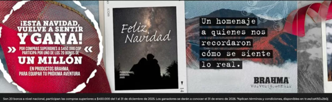 Catálogo Brahma | Esta Navidad vuelve a sentir y Gana superiores a $450.000 | 2025-12-05T00:00:00.000Z - 2025-12-31T00:00:00.000Z