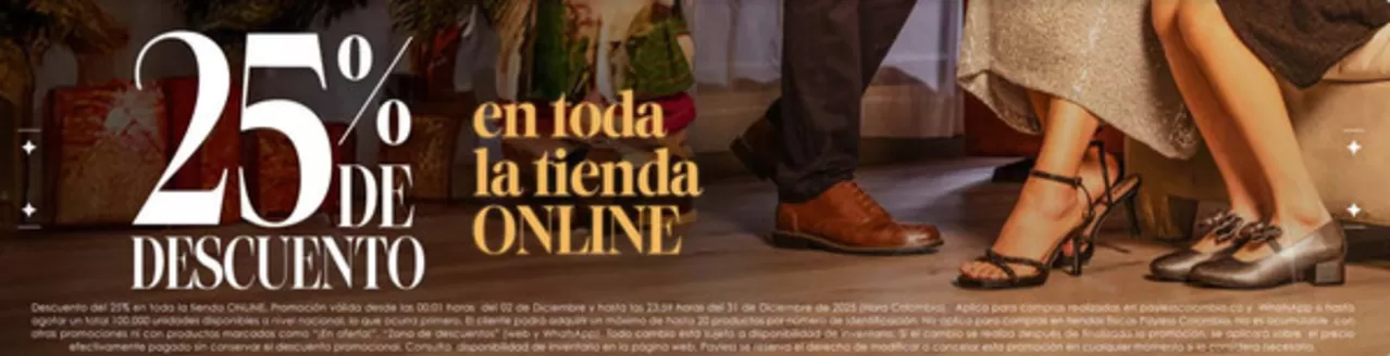 Catálogo Payless en Pasto | 25% DTO En toda la tienda Online | 2025-12-05T00:00:00.000Z - 2025-12-31T00:00:00.000Z