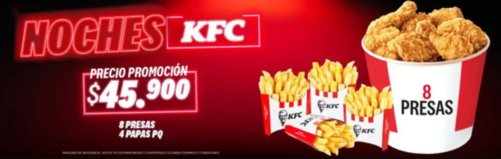 Catálogo KFC en Chía | Noches KFC | 2025-12-09T00:00:00.000Z - 2025-12-31T00:00:00.000Z