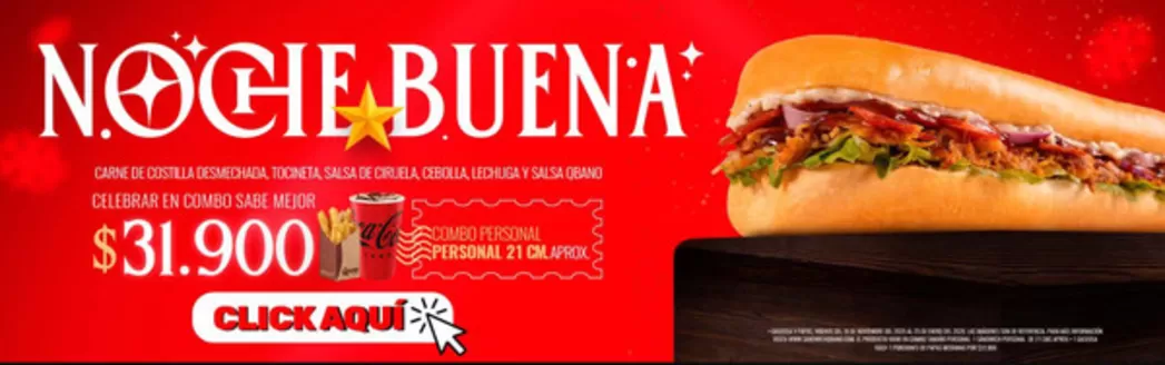 Catálogo Sandwich Qbano en La Mesa | Noche Buena $31.900 | 2025-12-09T00:00:00.000Z - 2026-01-25T00:00:00.000Z