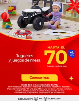 Catálogo Olímpica en Ocaña | Ofertas para cazadores de gangas | 2025-12-08T00:00:00.000Z - 2025-12-15T00:00:00.000Z